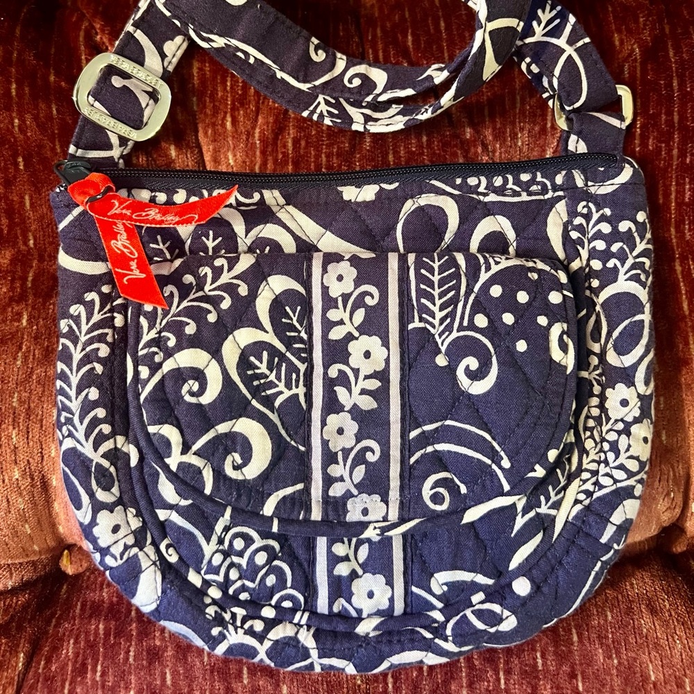 VERA BRADLEY Lizzy (Retired!) Swirly Bird Navy